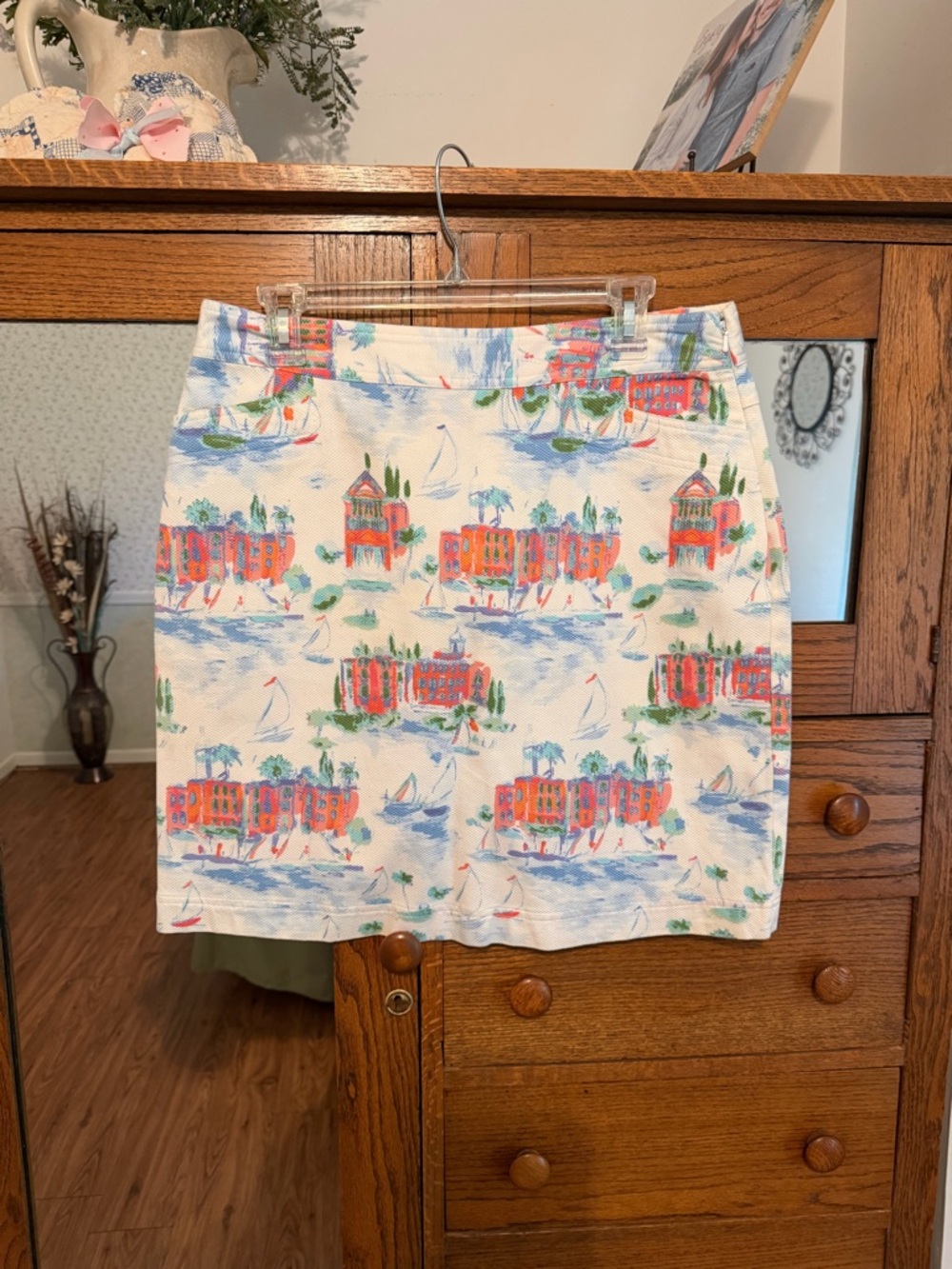 Christopher & Banks Size 10 Scenic Print Design Skirt
